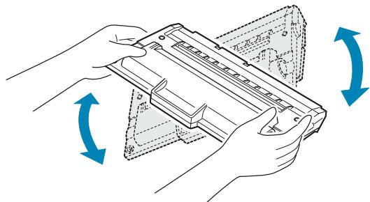 XEROX WORKCENTRE PE120 - Déballez la nouvelle cartouche d'encre, puis secouez-la doucement à l'horizontale, 5 ou 6 fois de suite, afin de répartir l'encre uniformément à l'intérieur. - 1