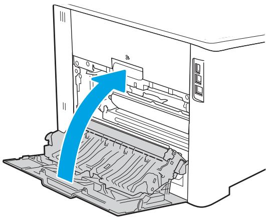 HP M454DW - Elimination des bourrages papier au niveau de la porte arrêté et de l'unité de fusion (modèle nw) - 3