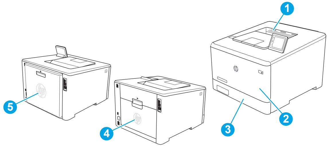 HP M454DW - Emplacements des bourages papier - 1