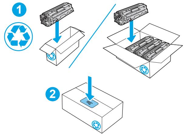 HP M454DW - Retrait et remplacement des cartouches de toner - 11