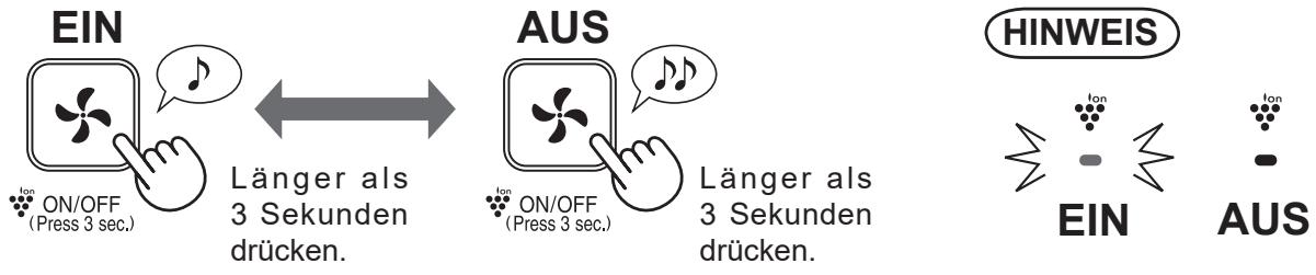 SHARP UA-HG30E-B - Plasmacluster-Ionen EIN/AUS - 1