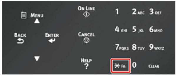 MENU ON LINE 1 2 ABC 3 DEF 4 GHI 5 JKL 6 MNO 7 PQRS 8 TUV 9 WXYZ HELP ? * Fn 0 CLEAR