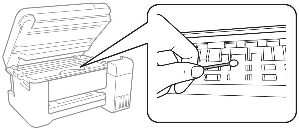 EPSON ECOTANK ET-2856 - Nettoyage du trajet du papier en cas de traces d'encre - 1