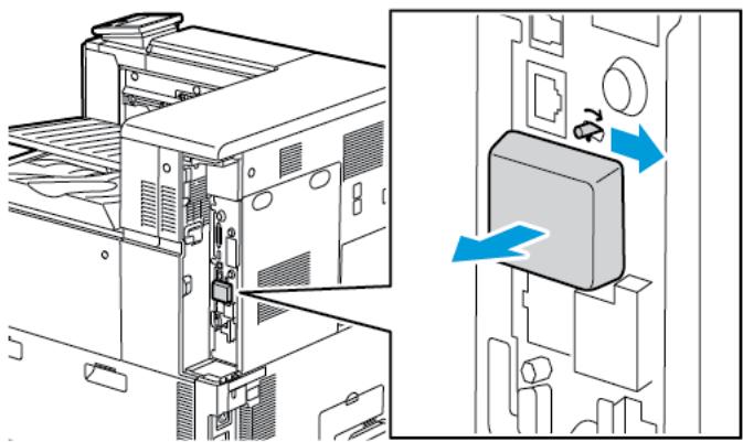 XEROX C8000V - Retrait de l'adaptateur réseau sans fil - 4