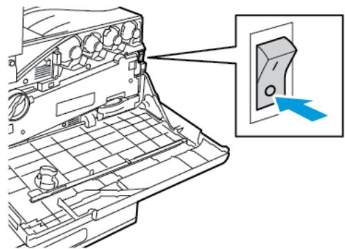 XEROX C8000V - Mise hors tension de l'imprimante - 3
