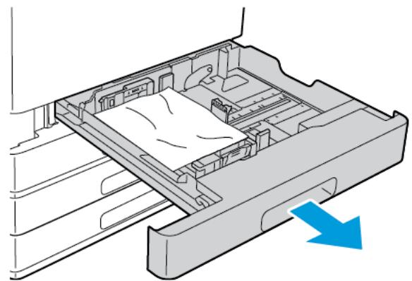 XEROX C8000V - Résolution des incidents papier dans les magasins 1-4 - 1