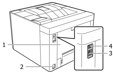 EPSON AL-M320DN - Vue arrrière - 1