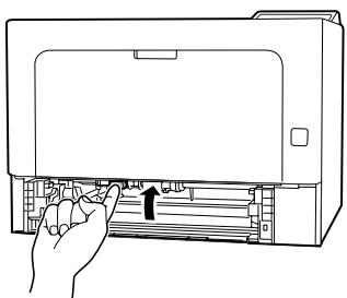 EPSON AL-M320DN - Posez votre doigt sur le bouton bleu puis souveze fermement le capot interne. - 1