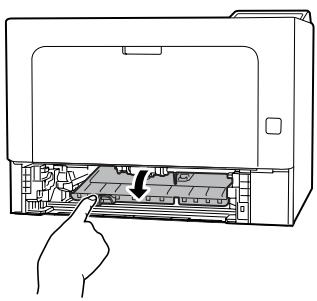 EPSON AL-M320DN - Abaissez le capot interne avec un doigt sur le bouton bleu. - 1