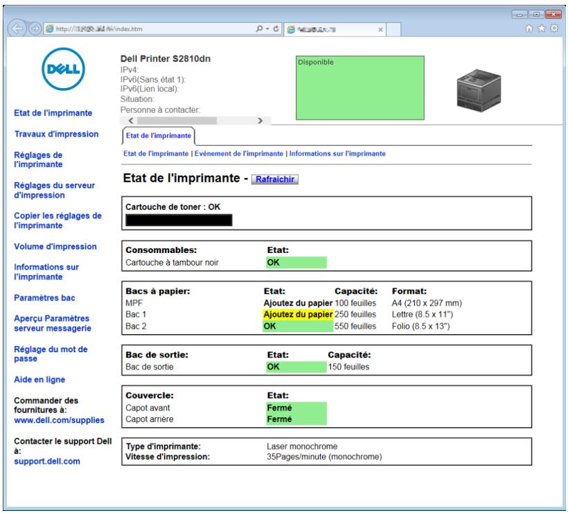 DELL S2810DN - Reconfiguration des paramètres sans fil avec dell printer configuration web tool - 2