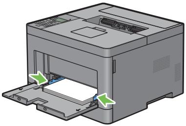 DELL S2810DN - Chargement du support d'impression dans le MPF - 4