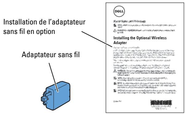 DELL S2810DN - Installation de l'adaptateur sans fil en option - 1