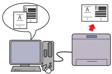 DELL S2810DN - Plusieurs pages sur une face sous l'onglet mise en page (impression multiple haut) - 1