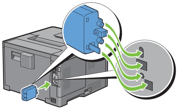 DELL S2810DN - Installation de l'adaptateur sans fil en option - 1