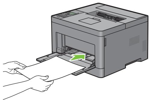 DELL S2810DN - Chargement du support d'impression dans le MPF - 3