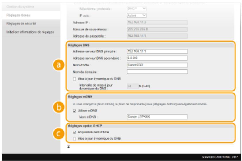 CANON LBP113W - ■Configuration des réglages DNS IPv4 - 1