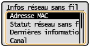 CANON LBP113W - Sélectionnez le réglage à afficher. - 1