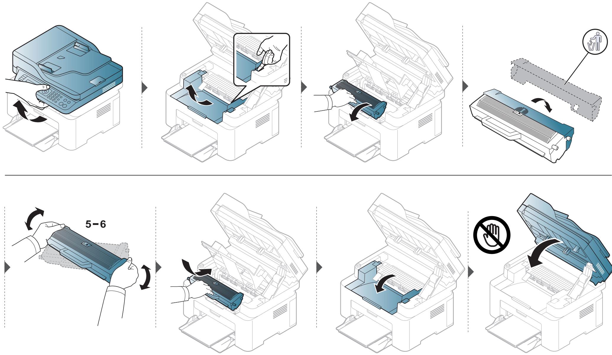 SAMSUNG SL-M2078W S - Remplacement de la cartouche de toner - 1