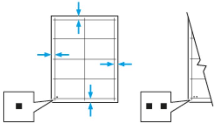 XEROX C500V - Vérification du cadrage du papier - 2