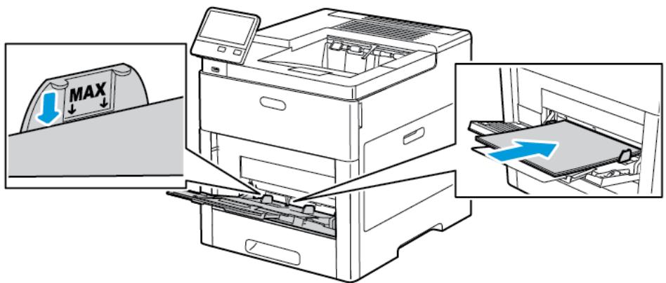 XEROX C500V - Placez le papier dans le magasin. - 2