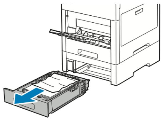 XEROX C500V - Élimination des bourages papier dans la zone des magasins 2-5 - 2