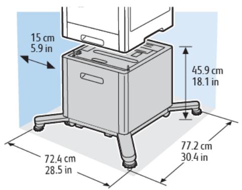 XEROX C500V - Espace de dégagement requis - 4
