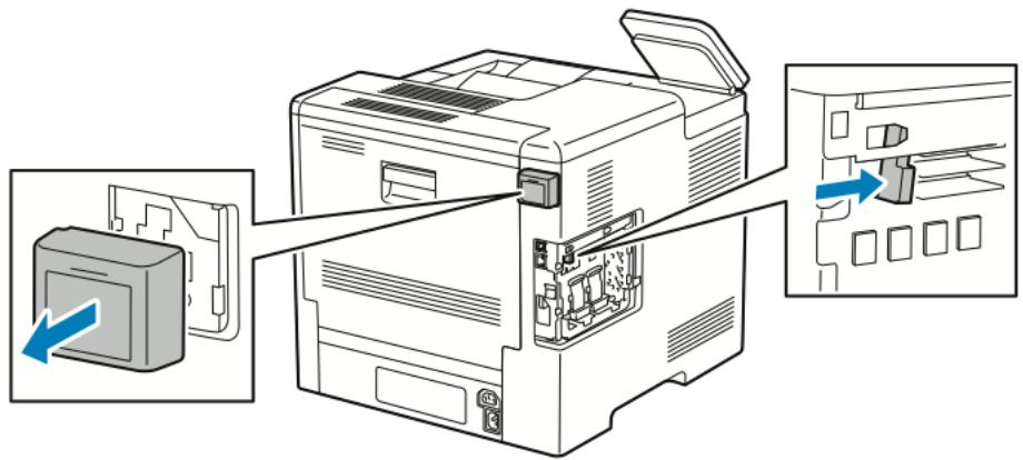 XEROX C500V - Retrait de l'adaptateur réseau sans fil - 4
