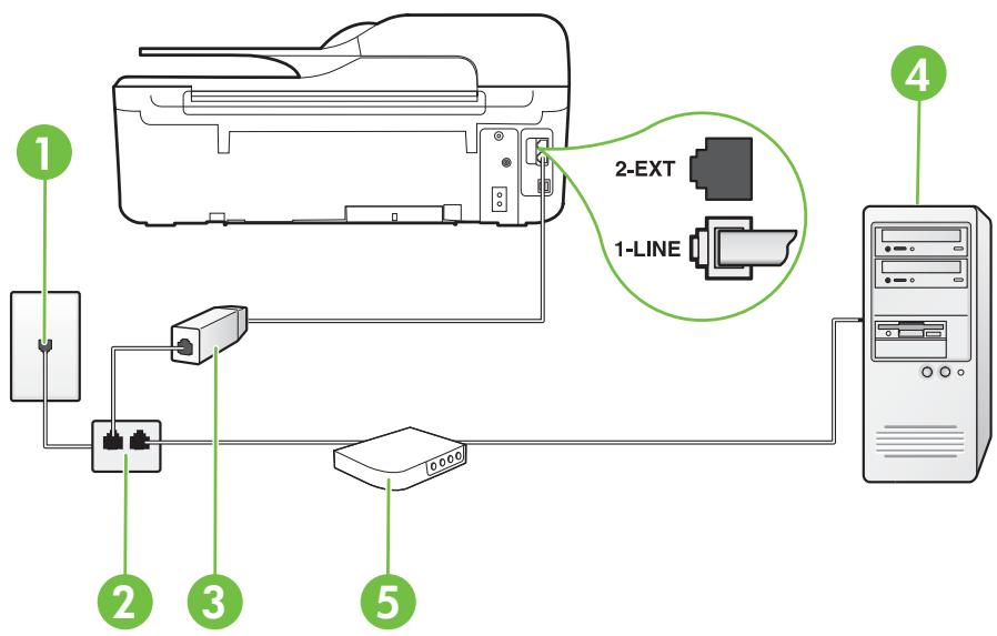 HP OFFICEJET 46232 - Configuration de l'imprimante avec un modem d'ordinateur dsl/adsl - 1