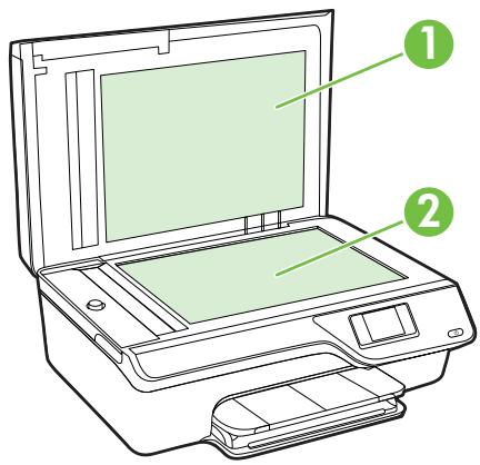 HP OFFICEJET 46232 - Pour nettoyer la vitre du scanner et la partie inférieure du couvercle. - 2
