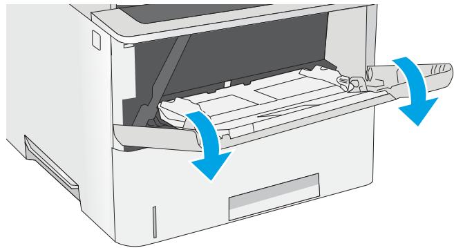 HP M507X - Chargement du papier dans le bac 1 (bac multifonction) - 3