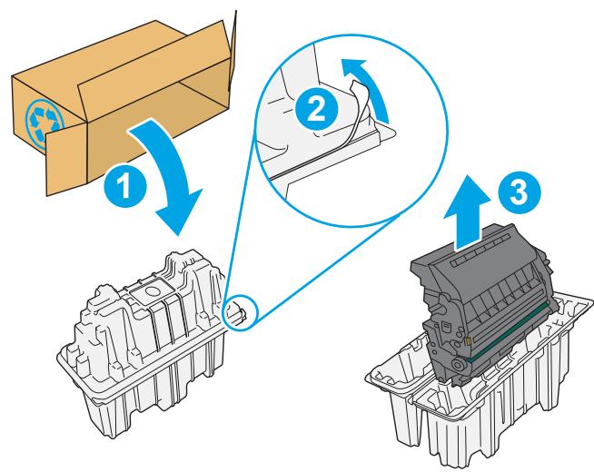 HP M507X - Retrait et remplacement de la cartouche - 4