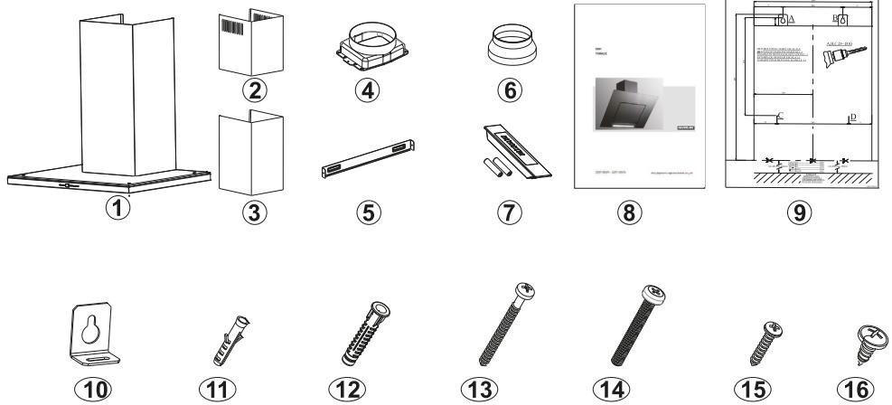 SCHOLTES SOHI1910X - Liste des pièces / Content of package - 1