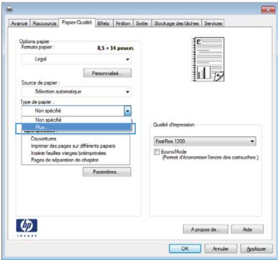 HP M601 - Impression sur du papier spécial, des étiquettes ou des transparents avec windows - 4