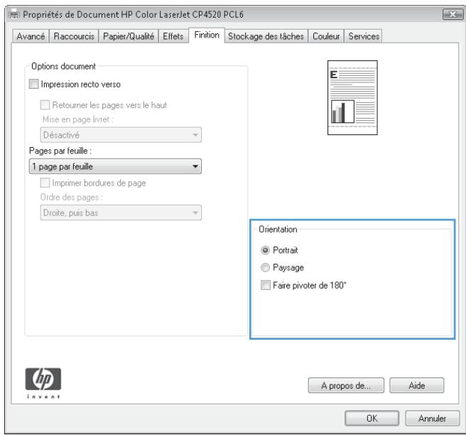 HP M601 - Sélection de l'orientation de la page avec windows - 4