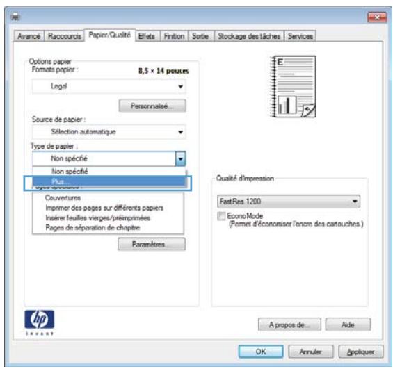 HP M601 - Impression sur du papier spécial, des étiquettes ou des transparents avec windows - 4