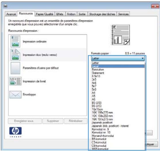 HP M601 - Création des raccourcis d'impression - 5