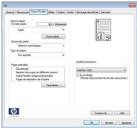 HP M601 - Tâches d'impression supplémentaires sous windows - 3