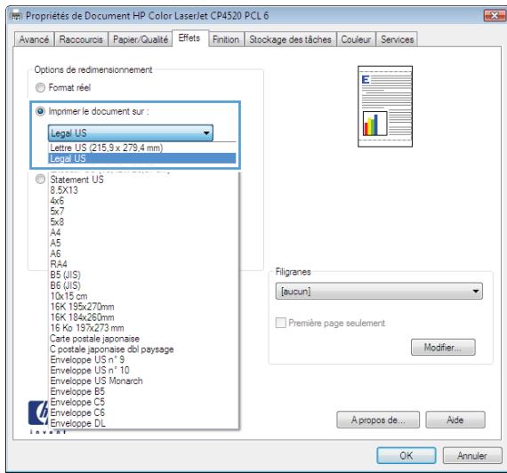 HP M601 - Ajuster un document à la page avec windows - 4