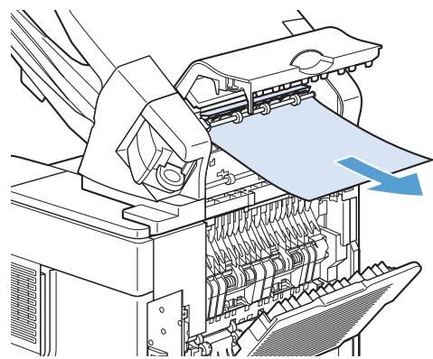 HP M601 - Suppression des bourages papier du bac d'emplacement ou du module bac d'emplacement et agrafeuse optionnels - 2