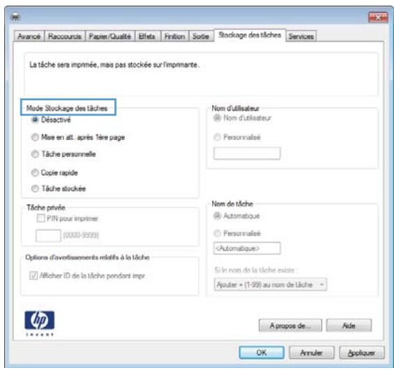 HP M601 - Création d'une tâche en mémoire sous windows - 3