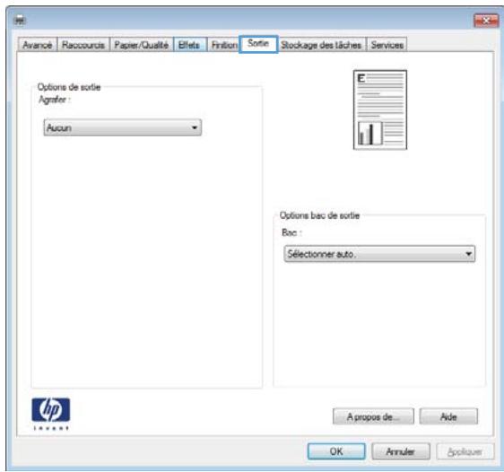 HP M601 - Sélection d'options de sortie avec windows - 3