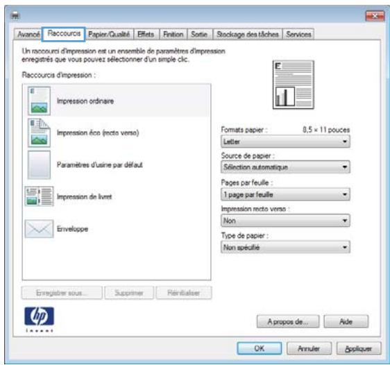 HP M601 - Création des raccourcis d'impression - 3