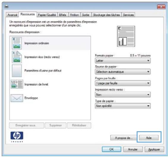 HP M601 - Aide sur les options d'impression avec windows - 1