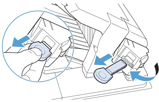 HP M601 - Suppression des bourrages d'agrafes dans le module bac d'empilement et agrafeuse optionnel - 1