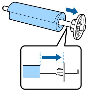 EPSON SC-P5000 - Positionnement du papier rouleau sur l'axe - 3