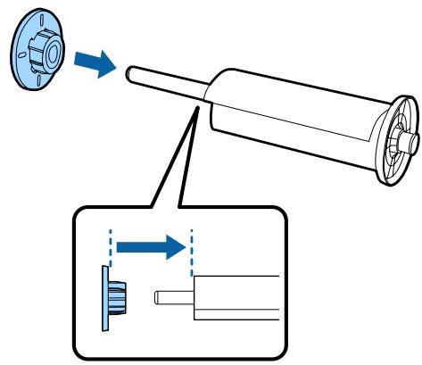 EPSON SC-P5000 - Positionnement du papier rouleau sur l'axe - 4