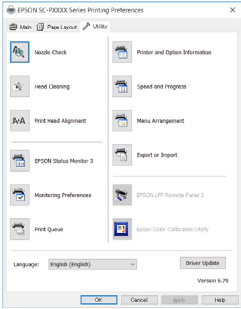 EPSON SC-P5000 - Récapitulatif du pilote d'impression - 3
