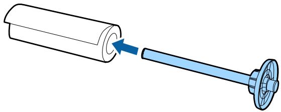 EPSON SC-P5000 - Positionnement du papier rouleau sur l'axe - 2
