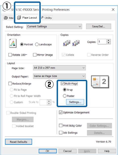 EPSON SC-P5000 - Configuration des paramètres dans Windows - 3