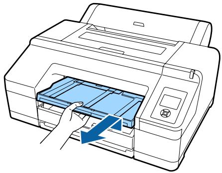 EPSON SC-P5000 - Retirez le bac de sortie. - 1